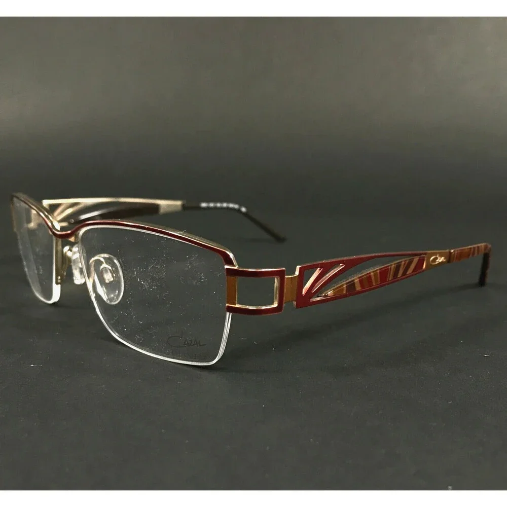 Cazal Eyeglasses Frames MOD.1072 COL.004 Red Gold Square Half Rim 54-16-135